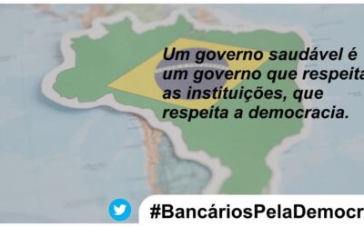 tuitaço hoje dos Comitês de Lutas com a #BancariosPelaDemocracia!