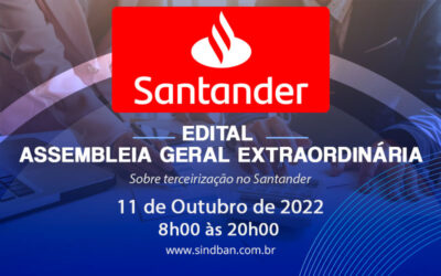 Santander: EDITAL ASSEMBLEIA GERAL EXTRAORDINÁRIA ESPECÍFICA
