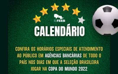 Copa do Mundo: Bancos funcionarão em horário especial em dias de jogo do Brasil