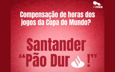 Copa do mundo: Santander mantém exigência de compensação de horas não trabalhadas nos jogos do Brasil