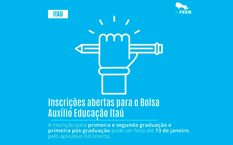 Itaú abre inscrições para processo seletivo do Bolsa Auxílio Educação