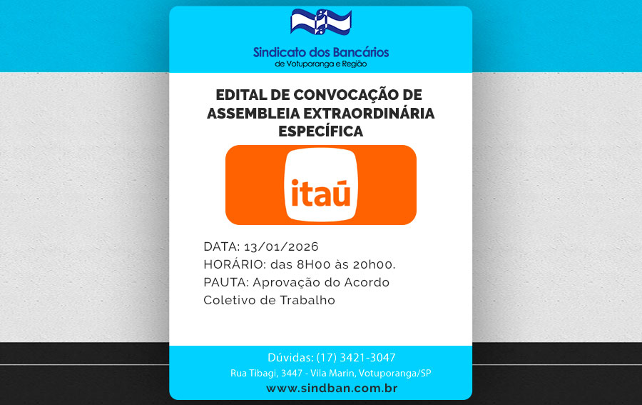 EDITAL DE CONVOCAÇÃO ITAÚ