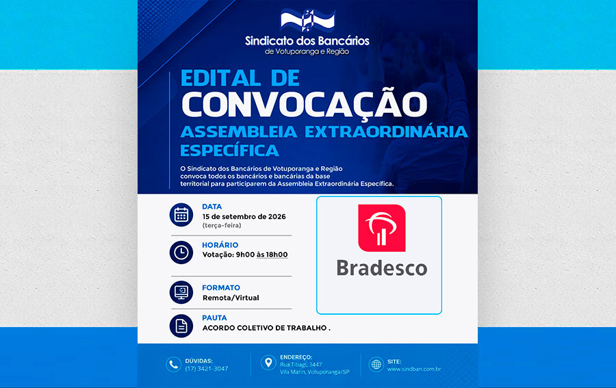 EDITAL DE CONVOCAÇÃO ASSEMB. EXTR. ESPECÍFICA BRADESCO