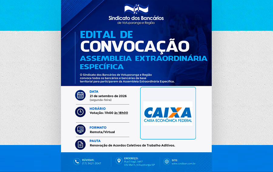 EDITAL DE CONVOCAÇÃO CAIXA